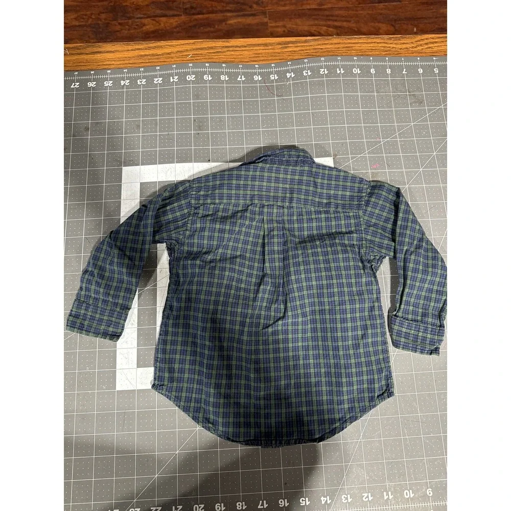 Checked long sleeve button up‎ chaps shirt for baby size 18 months